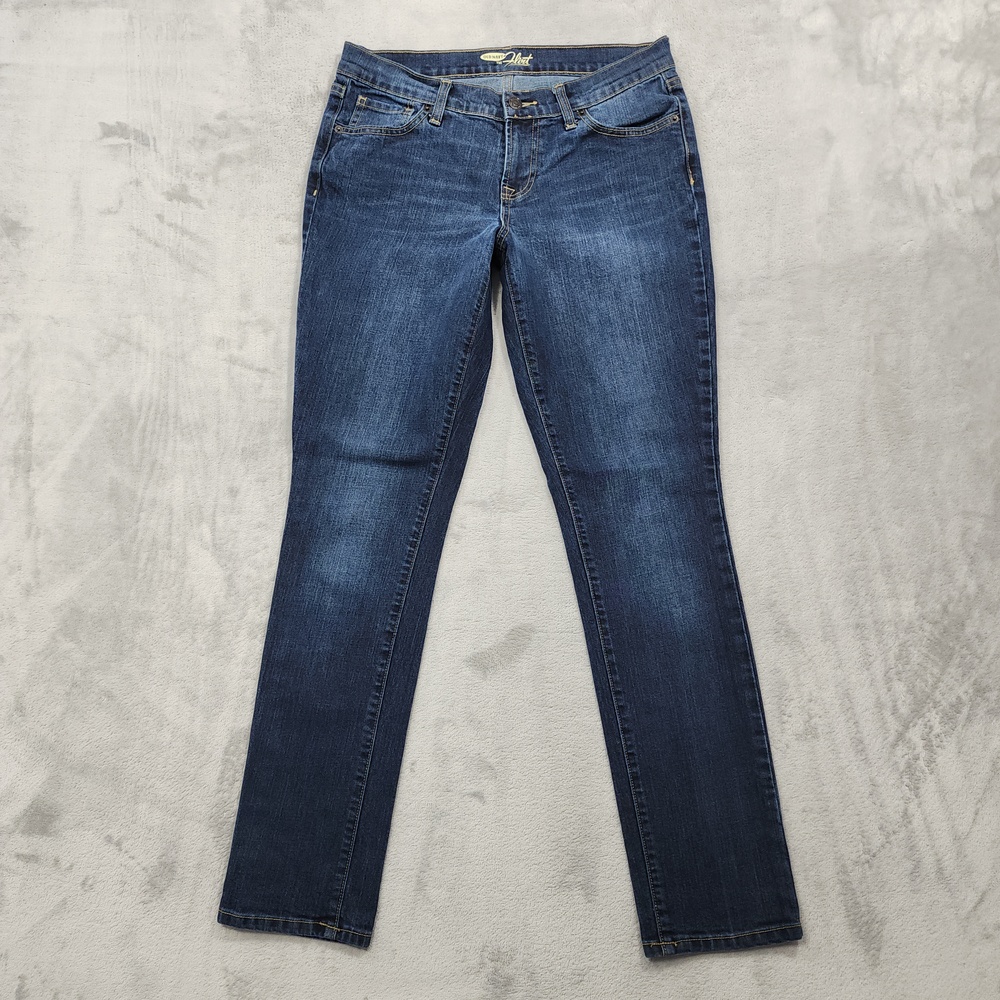 Old Navy The Flirt Jeans Womens 6 Blue Low Rise Straight Medium Wash Stretch